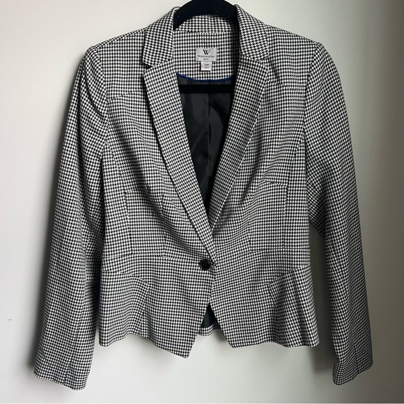 Worthington Jackets & Blazers - Worthington Black and White Houndstooth Blazer Tailored Fit - Size 10P